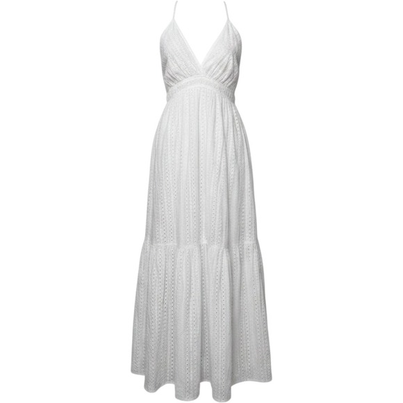 Hunter & Brown Dresses & Skirts - Hunter & Brown Premiun White Eyelet Maxi Dress with V-Neck cottage summer